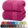NatureMark 2er Pack Saunatücher | Premium Qualität | 100% Baumwolle | 80x200cm | Pink