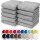 NatureMark 10er Pack Waschlappen Seiftücher | Premium Qualität | 100% Baumwolle | 30x30cm | Silber grau