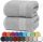 NatureMark 2er Pack Saunatücher | Premium Qualität | 100% Baumwolle | 80x200cm | Silber grau