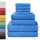 NatureMark 8 TLG. FROTTIER Handtuch-Set mit verschiedenen Größen 4X Gästetücher | 2X Handtücher | 2X Duschtücher | Farbe: Royal blau | 100% Baumwolle