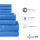 NatureMark 8 TLG. FROTTIER Handtuch-Set mit verschiedenen Größen 4X Gästetücher | 2X Handtücher | 2X Duschtücher | Farbe: Royal blau | 100% Baumwolle
